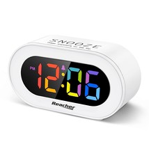 Small Colorful Led Digital Alarm Clock With Snooze, Simple To Operate, F... - $30.39