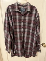 Woodrich 100% Cotton Vintage Multicolor Flannel Long Sleeve Size XL - £15.04 GBP