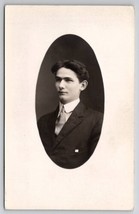 RPPC Handsome Young Man Portrait c1910 Postcard D28 - £7.48 GBP