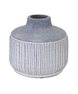 Modern Grey Terra Cotta Vase with Glazed Accent 6&quot;H - $969.71 MXN
