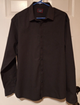 Untuckit Shirt Mens Extra Large Black Stone Relaxed Fit Wrinkle Free But... - $19.40