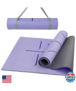 Yoga Mat 8mm Thick - Non-Slip 72"x26" Exercise Mat with Alignment Lines ... - $40.73