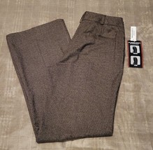 Larry Levine Woman Pant Size 10 Brown Tweed Straight Leg NWT - £10.14 GBP