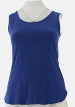 Women with Control Blue tank top shirt tail hem M New A306465  - £10.02 GBP