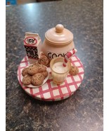 3&quot; Candle Topper Milk and Cookies by Our America 2000 Vintage - $24.74