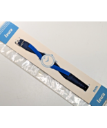 Vintage NOS LEWA 1970s Blue &amp; Black Twist Unused Watch Band Strap - €38,37 EUR