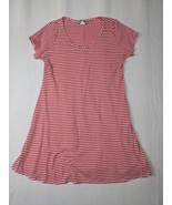 Urban Rose Red White Striped Short Sleeve Dress  2X - £11.65 GBP