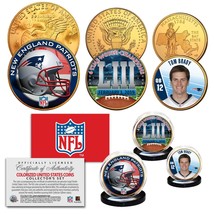SUPERBOWL LIII NFL CHAMPIONS New England Patriots 3-Coin 24K Gold Clad S... - €15,97 EUR