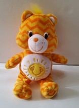 Care Bears Sunshine Bear Yellow Chevron Striped Teddy Bear 2016 Soft 9&quot; ... - £12.92 GBP