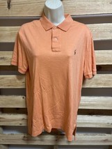 Polo Ralph Lauren Orange Polo Shirt Men&#39;s Size Medium KG Casual Careerwear - £19.46 GBP
