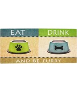 Evergreen Enterprises Be Furry Sassafras Pet Dish Dog Cat Mat Rug 22&quot; x 10&quot; - €19,60 EUR