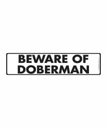 Warning! Beware of Doberman Aluminum Dog Sign - 12&quot; x 3&quot; - $8.95
