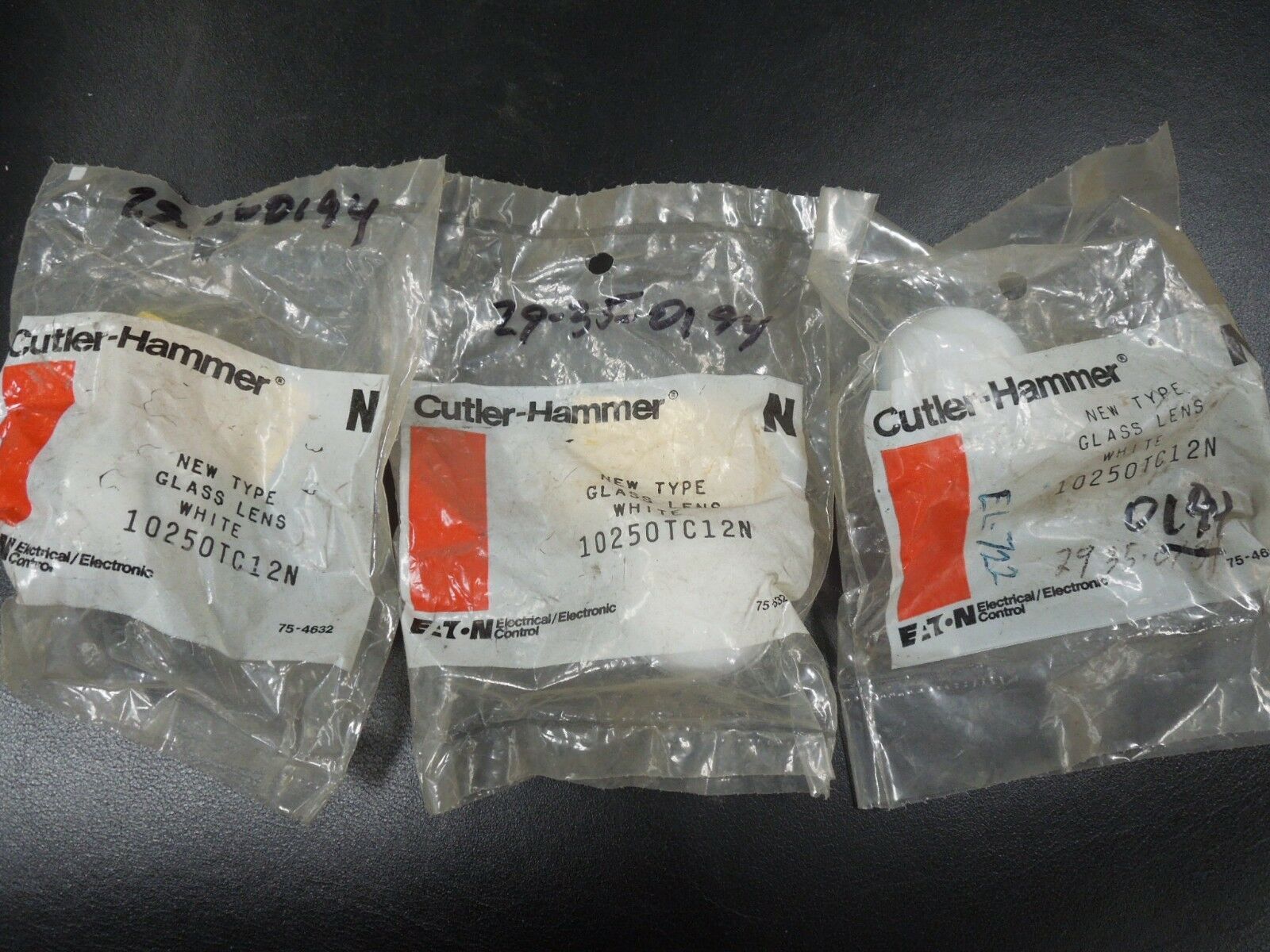 4- Cutler-Hammer 10250TC12N White New Type Glass Lens New Surplus - $30.00