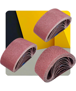15 Pack 2-1/2&quot; X 14&quot; Sanding Belts - 5 Each of 40 80 120 Grit Aluminum O... - $23.06