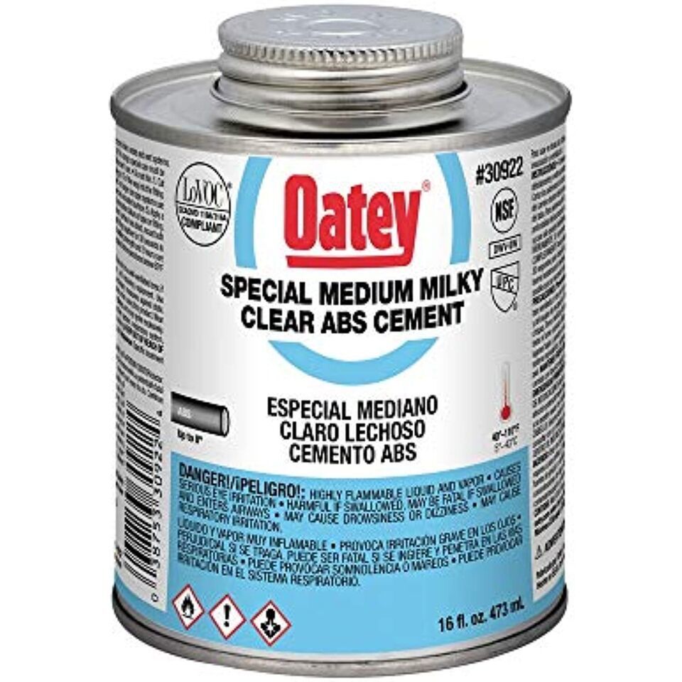 Oatey 30922 ABS Special Milky Clear Cement, 16 oz, Blue, 16 Fluid Ounces - $26.75