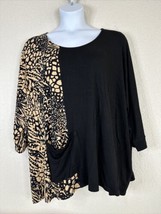 NWT Zim &amp; Zoe Womens Plus Size 30/32 (4X) Animal Print Pocket Top Short Sleeve - £17.94 GBP