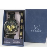 George Men&#39;s Analog Black and Bracelet Watch Set - $9.50