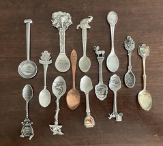 Large Lot Pewter Copper Nickel Silver Souvenir Collectible Spoons Reagan Nixon - £20.92 GBP