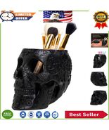 Elegant Extra Large Skull Organizer - Gothic Resin Holder for Pens &amp; Bru... - $886.04 MXN