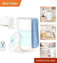 25L Foldable Towel Warmer Bucket for Spa-Like Comfort with Fragrance &amp; L... - $123.70