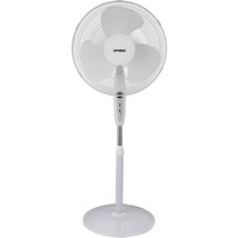 OPTIMUS F-1672WH 16&quot;&quot; Oscillating Stand Fan with Remote (White) Home, ga... - $49.49