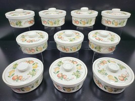 10 Wedgwood Quince 5&quot; Individual Casseroles With Lids Set Vintage England Lot - £155.70 GBP