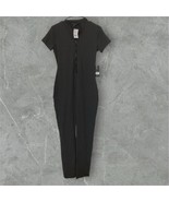 Love University Women Gray CATSUIT ROMPER JUMPSUIT Medium Cap Sleeve Zip... - $18.45 CAD