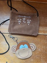 Lot of Brown Suede Small Purse w Embroidered Monkeys &amp; Stephen Joseph Pl... - $11.29