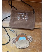 Lot of Brown Suede Small Purse w Embroidered Monkeys &amp; Stephen Joseph Pl... - £8.85 GBP