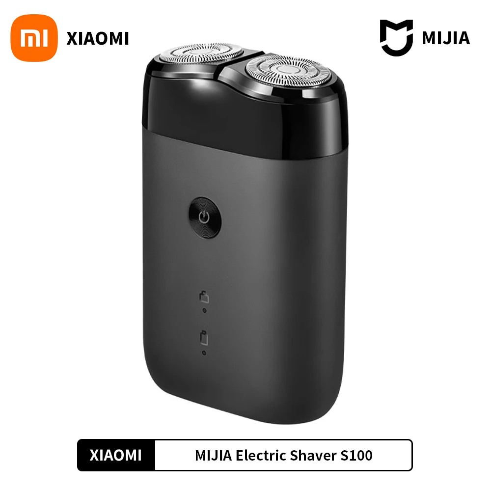 XIAOMI MIJIA S100 Electric Shaver Twin Blade Portable Dry Wet Razor Beard - £26.40 GBP