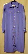Appleseeds - Periwinkle Blue Button Front Dress Size 12P    B10B - £22.69 GBP