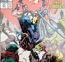 1990 Marvel Comics The Punisher #31 Comic Book Vintage Biker Bloodbath - £10.49 GBP