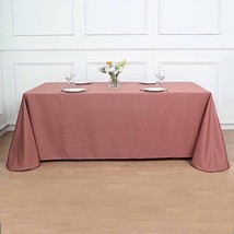 Cinnamon Rose Polyester 90X156&quot;&quot; Rectangle Tablecloths Wedding Party Home Linens - £20.52 GBP