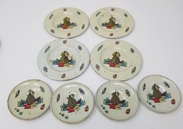 Plates Metal Toys Kitchen Set Art Deco Pineapple Set of 8 - $15.15