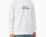 Cotton On Men&#39;s Graphic Crew Fleece Sweatshirt City of New York in White... - $24.99