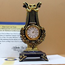 Franklin Mint Louis XV Lyre Blue Miniature Dollhouse Clock New Battery - $54.45