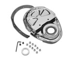 SBC 305 327 350 Front Engine Timing Cover Chrome 2-Pc Removable Top Cove... - £53.71 GBP