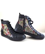 NEW Steve Madden Chaos 01M1 Men&#39;s Leather Upper High-Top Spiked Trainers... - €68,70 EUR