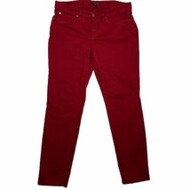 Eileen Fisher Mid-Rise Slim Fit Red Organic Cotton Jeans Womens Size 8 - $37.39