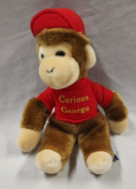 Vintage 1984 Eden Toys Curious George Monkey 11&quot; Plush with Red Shirt and Hat - $14.84