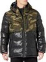 Tommy Hilfiger Men's Midweight Chevron Quilted Hooded Puffer Jacket SZ M... - $98.60