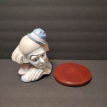 Sad Clown Head Figurine on Wood Base, Meico Porcelain, Paul Sebastian Feelings image 11