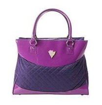 Overnight Bag Travel Tote Shopper Purse GUESS Lambent Purple Quilted Lar... - £41.79 GBP