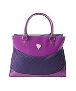 Overnight Bag Travel Tote Shopper Purse GUESS Lambent Purple Quilted Lar... - £41.45 GBP