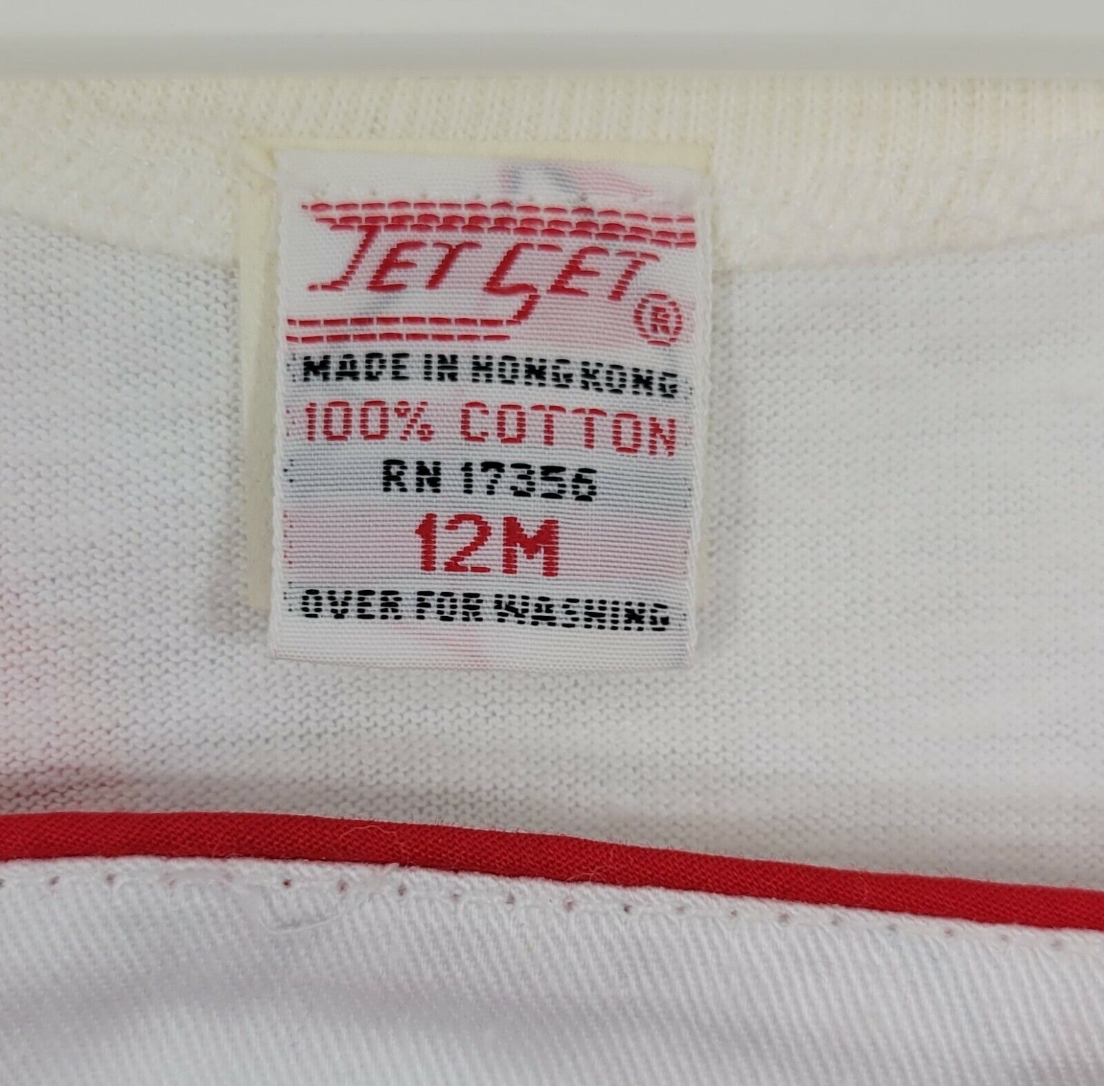 AJ) Vintage Jet Set Baby Overalls Cotton Outfit Numbers 12 Months Item image 5