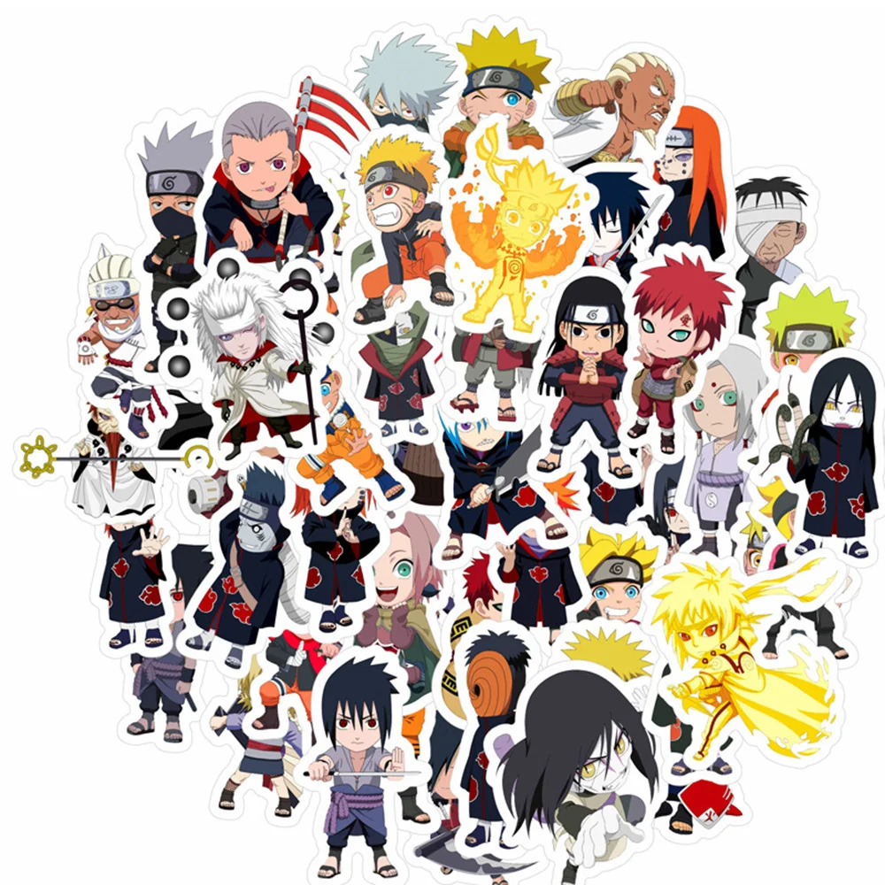 Sporting 10/30/50pc Anime Naruto Stickers Uzumaki Naruto Kakashi Uchiha Sasuke I - £23.51 GBP