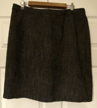 Chico&#39;s Design black white tweed skirt knee length size 3 = US XL - $16.00