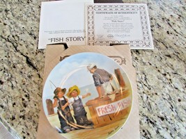 KNOWLES COLLECTOR PLATE FISH STORY FRIENDS I REMEMBER SERIES BOXED COA #... - $73.09 MXN