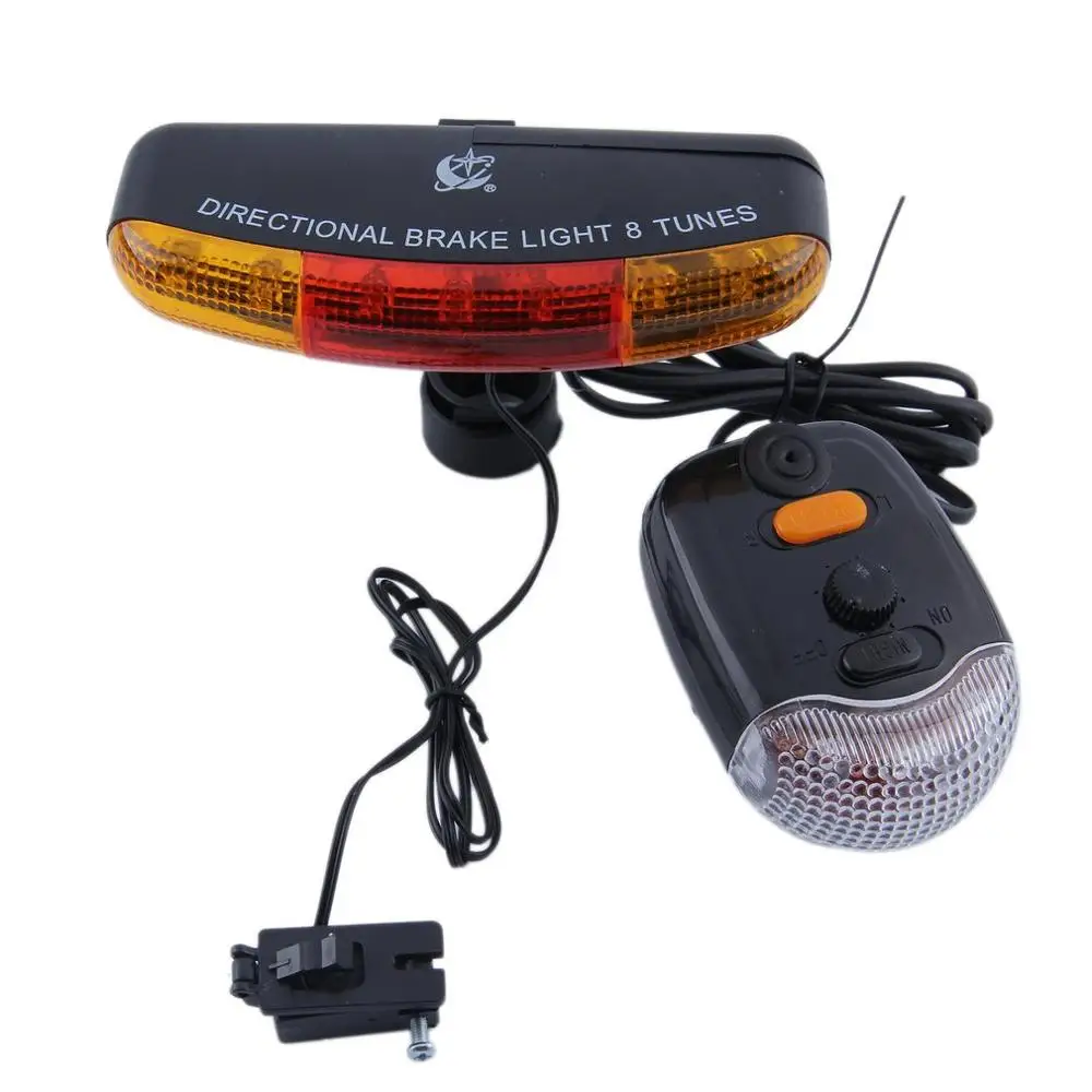 Bicycle Turning Indicator Lamp Brake Signal 5 LED Rear Tail Light Horn 2.3M - £10.88 GBP