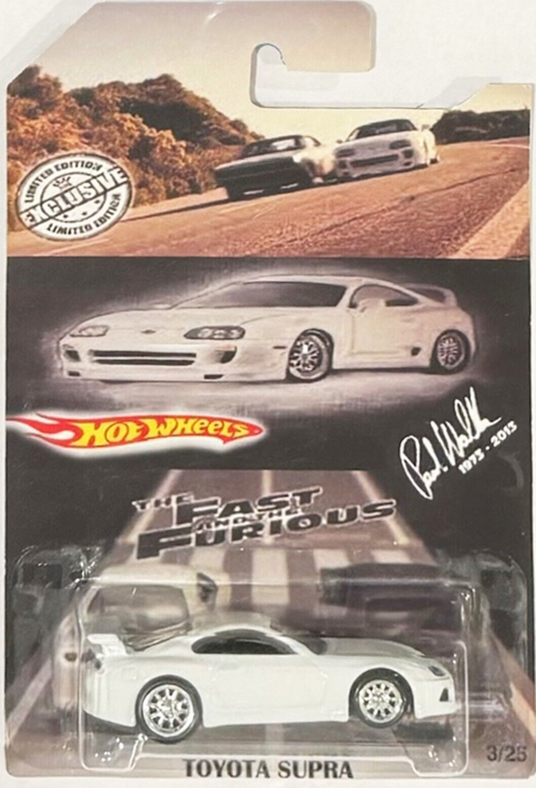 White Toyota SUPRA Hot Wheels CUSTOM Fast &amp; Furious w/Real Riders #2 * - $91.41